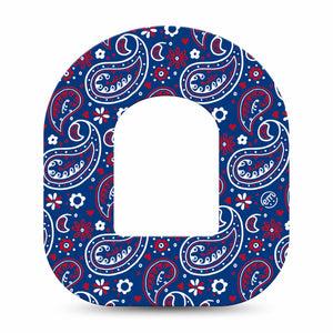 ExpressionMed Independence Paisley Omnipod Tape Single Tape Independence Day Paisley, Adhesive Patch Pump Design