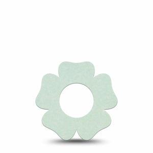 ExpressionMed Mint Green Freestyle Libre 2 and Libre 2 Plus Flower Shape Tape, Abbott Lingo, Single Tape Bright Mint Green Solid, Plaster CGM Design