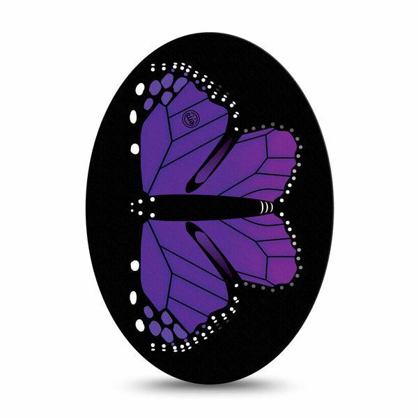 ExpressionMed Purple Monarch Medtronic Guardian Enlite Universal Oval Single Tape Purple Monarch Butterfly Inspired Plaster Continuous Glucose Monitor Design