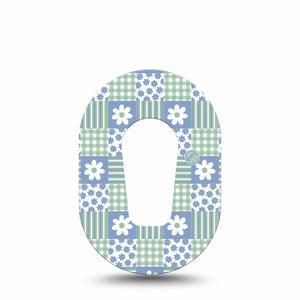 ExpressionMed Patchwork Flowers Dexcom G6 Mini, Single Tape Mix patterns flowers Adhesive Tape for CGM