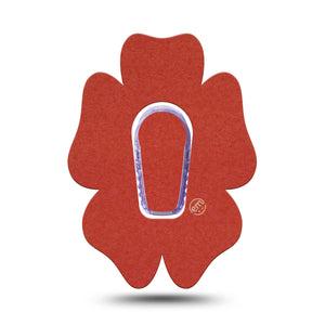 ExpressionMed Cherry Red Dexcom G6 Flower Shape Tape, Single Tape and Single Sticker Pantone Color, Adhesive Patch Continuous Glucose Monitor Design