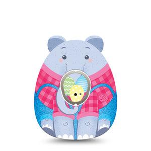 ExpressionMed Circus Elephant Dexcom G7 Sticker and Tape, Dexcom Stelo Glucose Biosensor System,   Adorable Circus Elephant, Vinyl Sticker and Tape Pairing Continuous Glucose Monitor Design