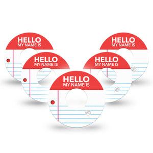 ExpressionMed Name Tag Infusion Set Tape, 10-Pack Tape Diabetes Awareness, Overlay Patch Continuous Glucose Monitor Design