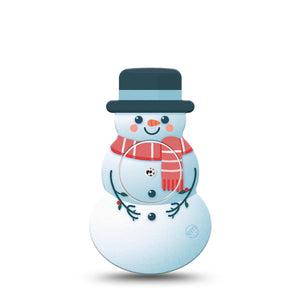 ExpressionMed Frosty The Snow Man Freestyle Libre 2 Snowman Shape Tape, Abbott Lingo, Single Tape and Single Sticker Snowman Cutout Inspired, Plaster Continuous Glucose Monitor Design