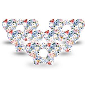 ExpressionMed Petal Breeze Freestyle Libre 3 and Libre 3 Plus Butterfly, 5-Pack Springy floral arrangment Waterproof Sensor Cover for Continuous Glucose Monitor
