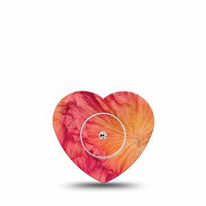 ExpressionMed Ruffles Freestyle Libre, Libre 2 Plus, and Abbott Lingo Heart, Single Tape and Single Sticker Flowing ruffle layers Decorative Adhesive Tape for CGM