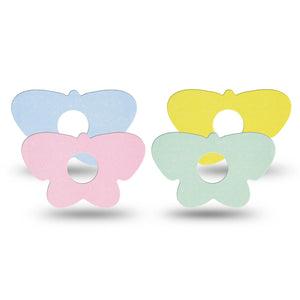 ExpressionMed Solids Variety Pack Freestyle Libre 3 and Libre 3 Plus Butterfly Shape Tape 4-Pack Tape Variety, Springy Inspired, Overlay Patch CGM Design