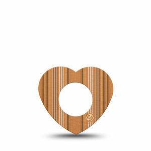ExpressionMed Golden Oxford Freestyle Libre, Libre 2 Plus, and Abbott Lingo Heart, Single Tape Striped  Overlay Tape for CGM