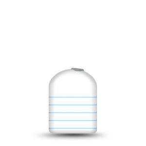 ExpressionMed Name Tag Omnipod Full Wrap Center Sticker, Single Sticker Only Hello My Name Is, Vinyl Decoration Pump Design