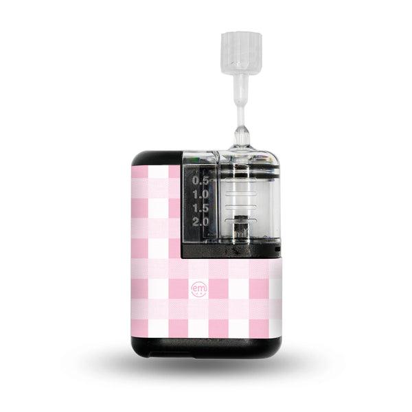 ExpressionMed Pink Gingham Tandem Mobi Sticker Single Sticker Only Pink Plaid, Vinyl Decoration Pump Design
