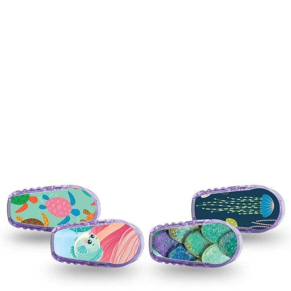 ExpressionMed Tidepool Dexcom G6 Sticker, 4-Pack Sticker whimsical tidepool marine art Adhesive Tape for CGM