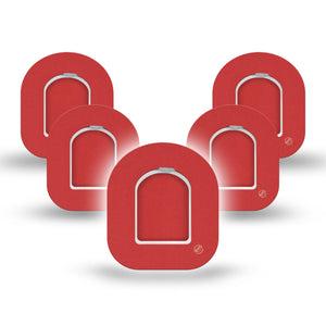 ExpressionMed Cherry Red Omnipod Mini Tape, 5-Pack Tape and 5-Pack Sticker Cherie Red, Adhesive Tape Pump Design