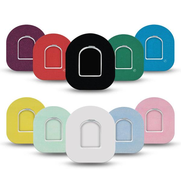 ExpressionMed Simple Holiday Gift Set Omnipod, 10-Pack Tape + 10-Pack Sticker Solid Color Overlay Patch For Insulin Pump
