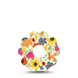 ExpressionMed Botanical Garden Freestyle Libre 3 Flower Shape Tape Single golden garden Adhesive Tape CGM Design