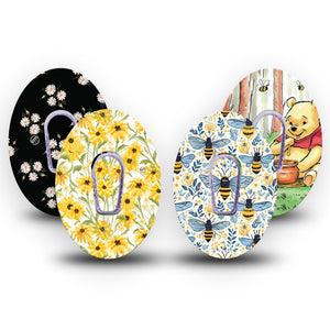 ExpressionMed Sunny Dexcom G6, tape and sticker  warm sunny aesthetic Waterproof Plaster for Continuous Glucose Monitor