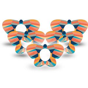 ExpressionMed Geometric Butterfly Dexcom G7 Butterfly Shape Tape, Dexcom Stelo Glucose Biosensor System,  5-Pack Tape Triangular Boxy Shapes, Adhesive Tape CGM Design