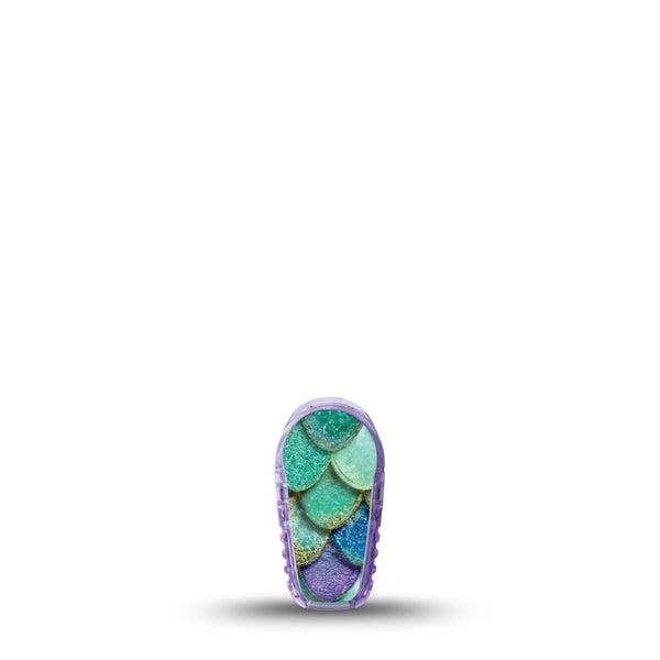 ExpressionMed Mermaid Scales Dexcom G6 Sticker, Single Sticker shiny scale graphic Decorative Adhesive Tape for CGM