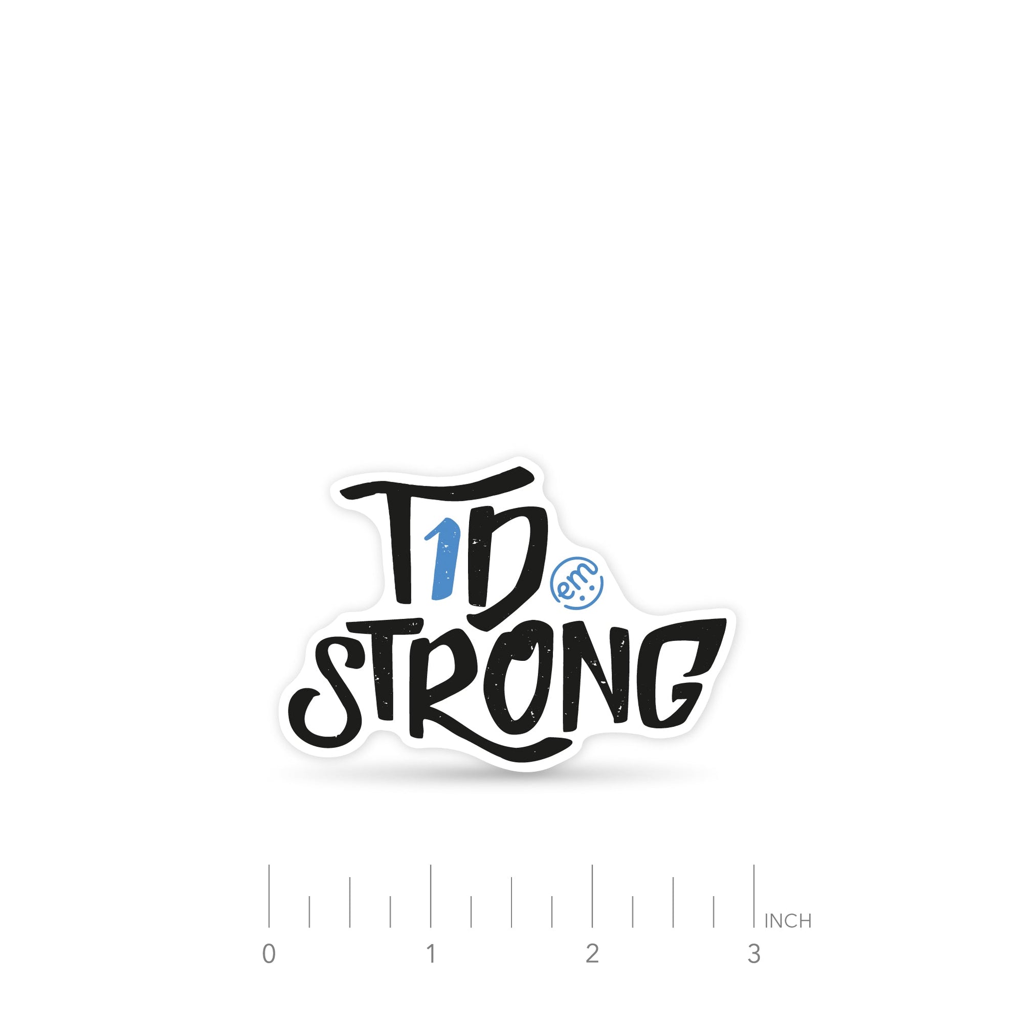 ExpressionMed T1D Strong Decal Sticker Single T1D Empowerment Art Vinyl Decoration