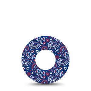 ExpressionMed Independence Paisley Freestyle Libre and Libre 2 Plus Tape, Abbott Lingo, Single Tape Summer Ornamental Print, Fixing Ring Tape Continuous Glucose Monitor Design