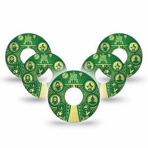 ExpressionMed Dorothy and Friends Freestyle Libre 3 and Libre 3 Plus Tape, 5-Pack Tape Wizard Of Oz Story Themed, Adhesive Tape Continuous Glucose Monitor Design