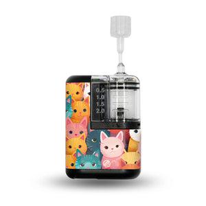 ExpressionMed Rainbow Cats Tandem Mobi Sticker Single Sticker Only Colorful Cats, Vinyl Decoration Pump Design