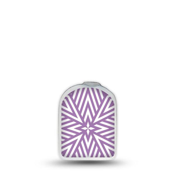ExpressionMed Solar Violet Omnipod Surface Center Sticker, Single Sticker Only Light-Reactive Purple, Vinyl Decoration Pump Design
