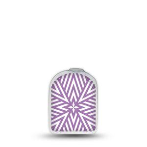 ExpressionMed Solar Violet Omnipod Surface Center Sticker, Single Sticker Only Light-Reactive Purple, Vinyl Decoration Pump Design