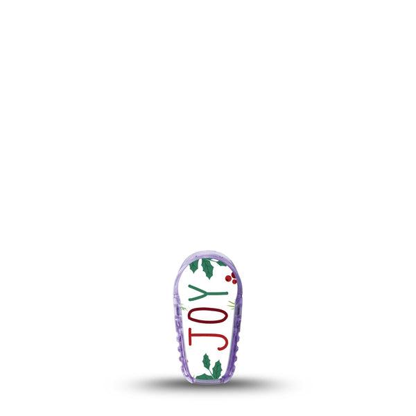 ExpressionMed Christmas Wreath Dexcom G6 Sticker Single Sticker Only Joyful Wreath, Vinyl Decoration Continuous Glucose Monitor Design
