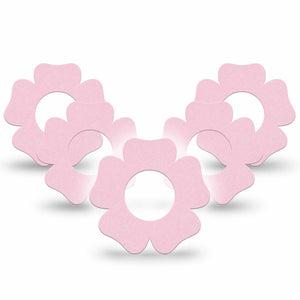 ExpressionMed Baby Pink Freestyle Libre 2 and Libre 2 Plus Flower Shape Tape, Abbott Lingo, 5-Pack Tape Light Cute Pink, Plaster CGM Design