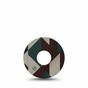 ExpressionMed Timberline  Freestyle Libre 3 and Libre 3 Plus, Single Tape Woodsy color palette Overlay Patch for Continuous Glucose Monitor