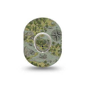 ExpressionMed Navigation Dexcom G7 Mini Tape, Dexcom Stelo Glucose Biosensor System, Single Tape and Single Sticker Map Navigation, Patch Continuous Glucose Monitor Design