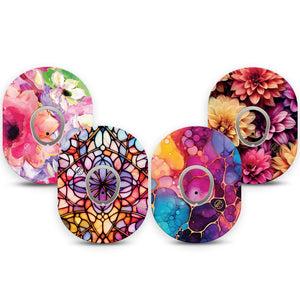 ExpressionMed Prism Ink Dexcom G7 and Dexcom Stelo Glucose Biosensor System, tape and sticker prism color pattern Decorative Decal for CGM