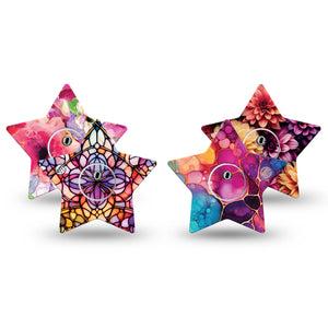 ExpressionMed Prism Ink Freestyle Libre 3 and Libre 3 Plus Star, tape and sticker ink texture pattern Overlay Tape for CGM
