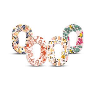 ExpressionMed Sunset Sorbet Variety Pack Dexcom G6 Mini Tape, 4-Pack Tape Variety Summer Glow Inspired, Adhesive Tape CGM Design