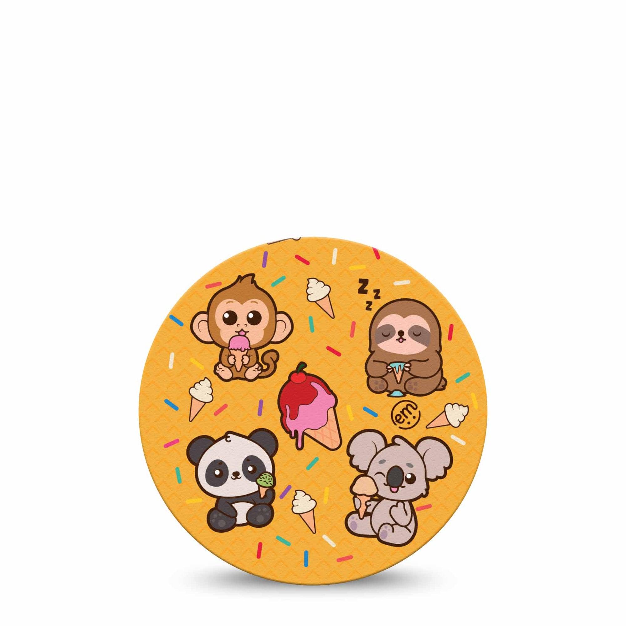 ExpressionMed Ice Cream Buddies Dexcom G7 Overpatch, Dexcom Stelo Glucose Biosensor System, Single Tape Ice Cream Sprinkles, Overlay Tape CGM Design