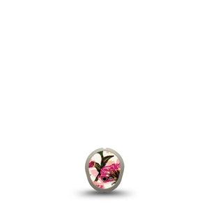 ExpressionMed Maroon Flowers Dexcom G7 Sticker, Dexcom Stelo Glucose Biosensor System, Single Sticker Only Wine Red Gossamer Florals, Vinyl Decoration Continuous Glucose Monitor Design