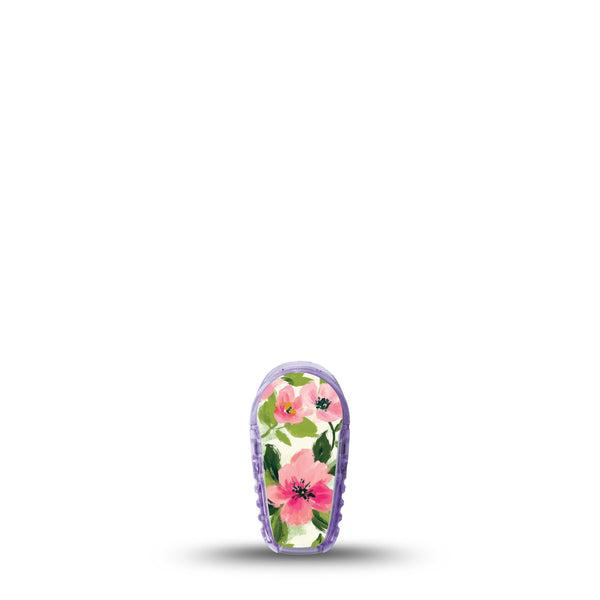 ExpressionMed Painter’s Cosmos Dexcom G6 Sticker, Single Sticker Spring pink florals Decorative Adhesive Tape for CGM