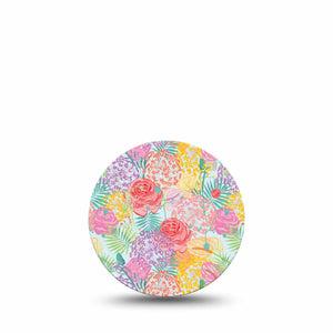 ExpressionMed Spring Flowers Freestyle Libre 3 and Libre 3 Plus OverPatch, Single Tape Spring bouquet Adhesive Tape for CGM