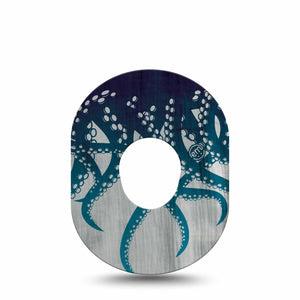 ExpressionMed Tentacles Dexcom G7 Tape, Dexcom Stelo Glucose Biosensor System, Single Tape Ocean Blue Tentacle, Overlay Tape CGM Design