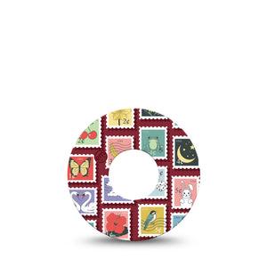 ExpressionMed Postage Stamp Infusion Set, 5-Pack Illistrated postage stamps Decorative Patch For Insulin Pump