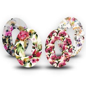 ExpressionMed Blush & Berries Variety Pack Dexcom G6 Tape, 4-Pack Tape Variety, Elegant Fall Blooms, Plaster Continuous Glucose Monitor Design