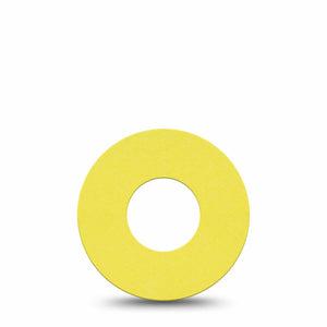ExpressionMed Butter Yellow Freestyle Libre and Libre 2 Plus Tape, Abbott Lingo, Single Tape Light Shade Of Yellow, Fixing Ring Tape Continuous Glucose Monitor Design