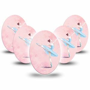 ExpressionMed Ballerina Medtronic Guardian Enlite Universal Oval 5-Pack Giselle ballerina Plaster Continuous Glucose Monitor Design