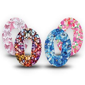 ExpressionMed Bright Dexcom G6, 4-Pack Tape pop color aesthetic Decorative Adhesive Tape for CGM