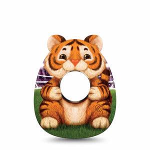 ExpressionMed Playful Tiger Infusion Set, 5-Pack jungle soccer style Decorative Patch For Insulin Pump