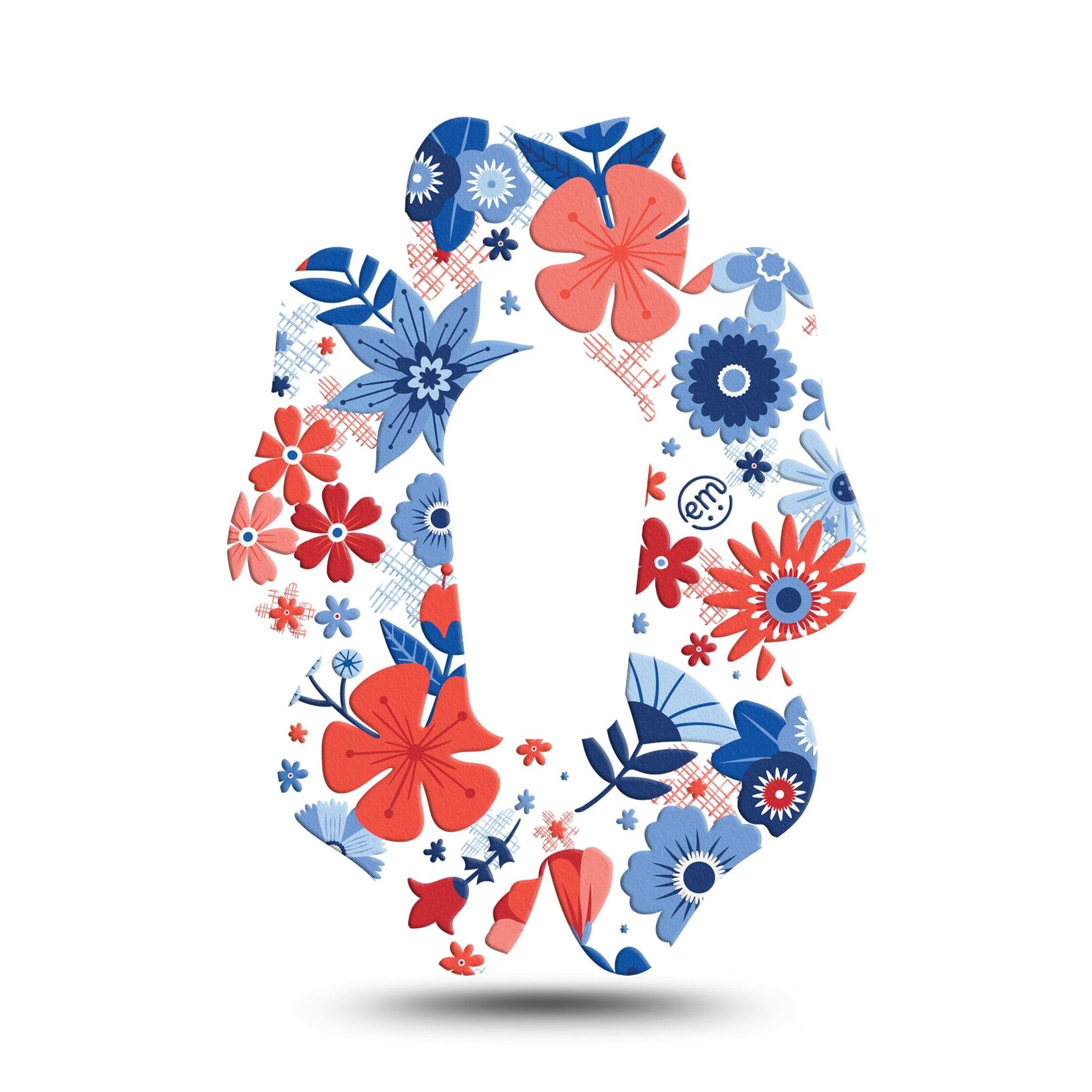 ExpressionMed July Flowers Dexcom G6 Flower Shape Tape Single United States Garden Plaster Continuous Glucose Monitor Design