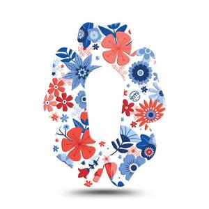 ExpressionMed July Flowers Dexcom G6 Flower Shape Tape Single United States Garden Plaster Continuous Glucose Monitor Design