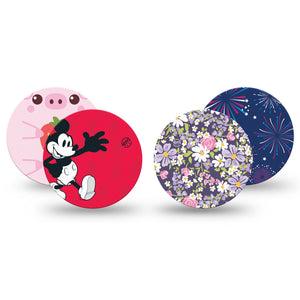 ExpressionMed Playful Freestyle Libre 3 and Libre 3 Plus OverPatch, 4-Pack Tape whimsical graphic pattern Plaster for CGM