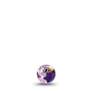 ExpressionMed Plum Gold Freestyle Libre 3 and Libre 3 Plus Sticker, Single Sticker Delicate florals Waterproof Adhesive Tape for CGM