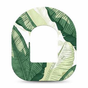 ExpressionMed Palm Leaf Omnipod, Single Tape Tropical palm leaves Accessories For Insulin Pump